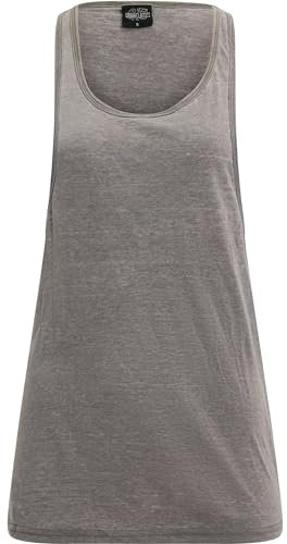 Urban Classics Damen Sport Tank Top Ladies Loose Burnout Tank TB456, Gr. Medium, Grün (Olive 00176)