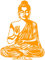 Samunshi® Wandtattoo Buddha Wandsticker 37 x 50cm goldgelb