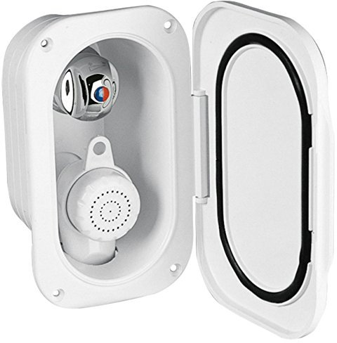 Nuova Rade Boitier Double avec douchette et mitigeur, avec 5m de Tuyau, Couleur Blanche