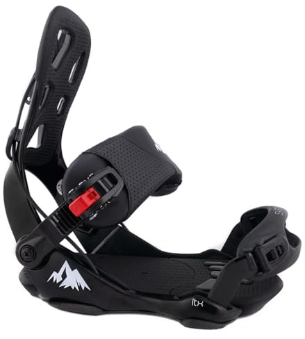 System LTX Men's Rear Entry Flow Style Snowboard Bindings 2024 (Large Fits Boot Men's US Sizes 9-12)