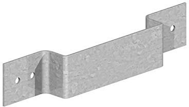 Just The Job Supplies Fence Panel Security Brackets - Galvanised Silver - 233 x 40mm - Fits 4” (100mm) Posts (10)