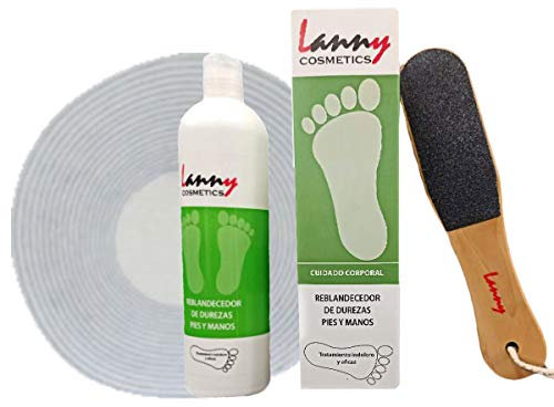 Reblandecedor de Durezas Pies Kit Completo con 2 Limas para Durezas de Pies y Rollo de Algodón para Durezas y Callos