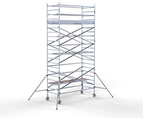 AC Steigtechnik PRO-L 300 Alu-Rollgerüst 7m Arbeitshöhe für freistehenden Aufbau (7,30 m Arbeitshöhe)