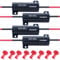 mxuteuk 4Stücke 50W 8ohm LED-Lastwiderstände Auto Widerstände Für LED Blinker Blinker Adapter Flash Fix Fehler für LED Blinker,Fix Error Flash Controller mit 8pcs Quick Wire Clip 50W-8RJ-4