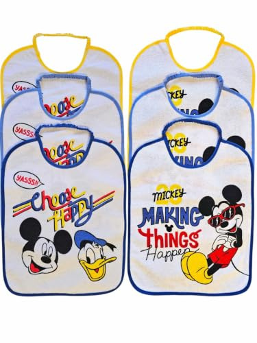 Ellepi bavaglini disney asilo pappa elastico cotone impermeabili