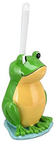 Pasamer WC-Bürste, WC-Bürste und Griff-Set Resin in Form eines Frosches mit flexiblem Griff
