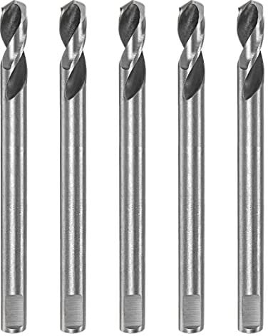 HARFINGTON 5pcs High-Speed Steel Drill Bits 6mmx80mm for Hole Saws Arbor Drill Bit Replacement Thick Metal Cutting