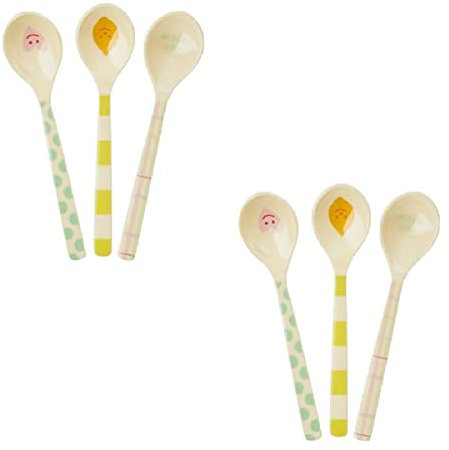 Rice - Lot de 6 Cuillères à Café Assorties en Mélamine