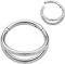 365 Sleepers (10mm) Titan 1,2 mm Doppelring Segment Nasenring Hoop Knorpelohrring Septum Clicker Ring Klappbarer Lippen Conch Daith Helix Rook Tragus Lobe Snug Piercing Schmuck