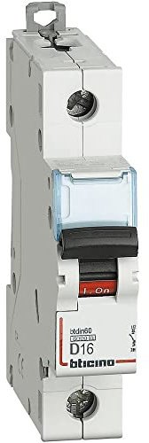 Bticino FN81D16 Curva D Interruttore Magnetotermico, 1 Poli, 16A, 230V
