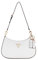 GUESS Noelle Top Zip Shoulder Bag, Borsa Donna, White, Unica
