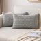 MIULEE Kordsamt Kissenbezug Kissenbezüge Dekorative Kissenhülle Moderne Sofakissen Dekokissen Couchkissen Zierkissen Weicher für Sofa Wohnzimmer Schlafzimmer 2er Set 40x60 cm Hellgrau