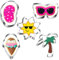 Summer Cookie Cutter Set-5 Piece-Flip Flop, Sunglasses, Sun, Ice Cream, Palm Tree-Diswasher Safe-Cookie Cutters Shapes for Baking