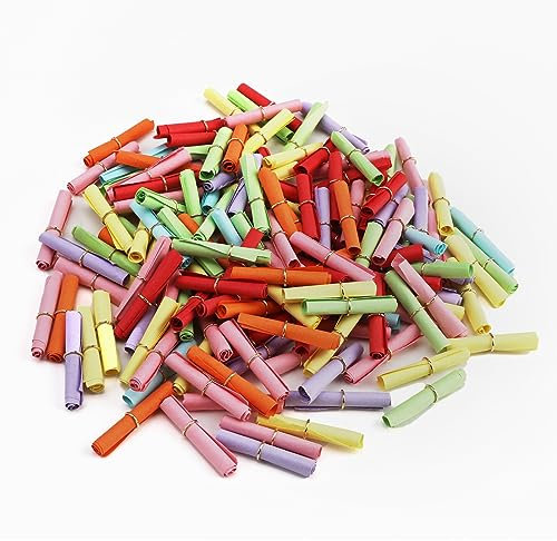 150 Stück Lose zum Selber Beschriften, Tombola Unbedruckt Leere Lose Bunte Mischung Kleine Zettel für Kindergeburtstag Adventskalender Oder Geburtstag (Zufällige Farbe)