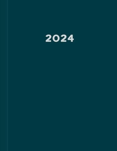 2024: Großer XXL Kalender in A4 mit ausreichend Platz für Aufgaben und Termine und schöne Momente I Dunkles Petrol