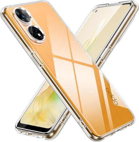 Captor Cover Trasparente per Oppo Reno 8T 4G, Custodia TPU in Silicone Flessibile Morbida e Sottile, Alta Qualità con Bordo Rialzato per Schermo e Protezione Fotocamera
