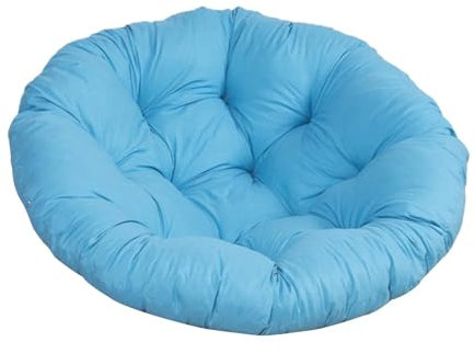 Sharplace Coussin de siège rond rembourré en forme d'œuf, 50cm, coussin de chaise suspendu, résistant à l'eau, lavable, tapis de chaise de Patio pour chambre à, Bleu ciel
