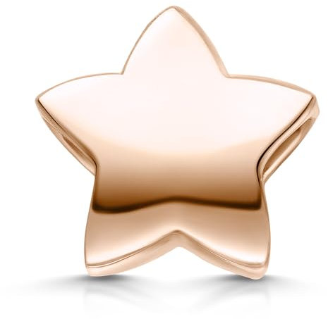 Materia Bead Stern Silber 925 Damen - Charms Anhänger Rosegold 1286