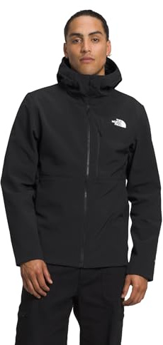 The North Face Men's Apex Bionic 3 Hoodie | Water & Wind Resistant Softshell Jacket with Adjustable Hood, Cinch Cord Hem & Zippered Pockets, TNF Black-NPF, X-Large