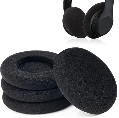4 Pieces/ 2 Pairs Ear Cushions Foam, Earpad Cushion Cover, Headphone Covers, Foam Replacement Ear Pads for Most Standard Size Office Telephone Headsets(60mm 2.36 Inch)