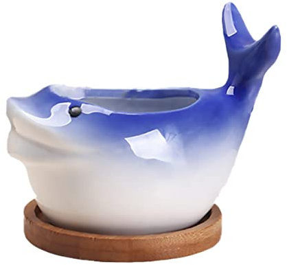 Supvox Schreibtischaufsatz Gartenbedarf Schnabelwal Blumentopf Einmachgläser Pflanze Sämlingstopf Keramik Pflanzendekor Blumendekorationen