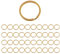 Lot de 40 porte-clés ronds dorés en acier inoxydable de 30 mm pour sacs, accessoires, loisirs créatifs, fabrication de bijoux