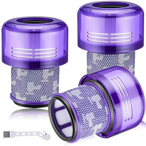 Filtro per Dyson V11, 3 Pezzi Filtri Ricambio per Aspirapolvere V11, V11 Animal, V11 Torque Drive, V11 Absolute, V11 Complete, V11 Extra, V11 Fluffy, V15 Detect, Sostituire DY-970013-02 e 97001302