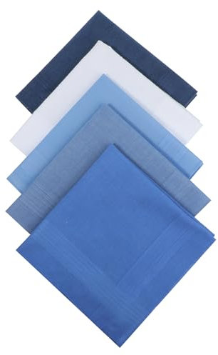 Giantree 5 Stück Stoff Taschentücher für Herren, 40 × 40 cm Baumwolle Herrentaschentücher, Weiches Einstecktuch Wiederverwendbar, Geschenk für Männer