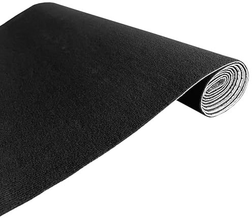 6 m² Selbstklebender Teppich Teppichboden Teppichbelag Bodenbelag Strapazierfähiger Wasserdicht – 120 cm x 500 cm (schwarz)
