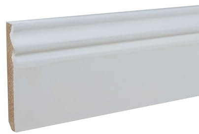 PROVISTON Plinthe 14 x 110 x 2440 mm MDF Prépeinte Plinthe moulurée lot de 5