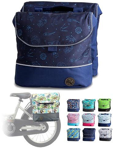 BambiniWelt by Rafael K. Gepäcktasche Gepäckträgertasche für Fahrrad [Fahrradtasche für Kinder] wasserabweisend geeignet für 12-18 Zoll z.B. für Puky oder Woom Räder (M1) (Modell 22 (M1))