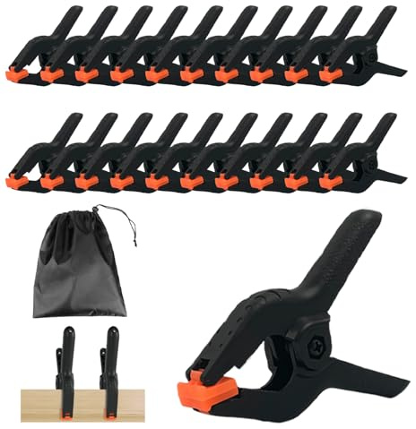 Pinces à Ressort En Nylon Robuste, 3Pouces Noir Heavy Duty Pinces à Ressort