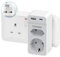 Adapter England Deutschland Stecker, TOPREK Reiseadapter UK mit USB(5V/2.4A), UK Adapter auf EU Adapter Euro Stecker, Steckdosenadapter Reisestecker Typ G für Ireland England, Dubai, Maldives,Malaysia