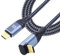 LANMINGLEL 240W USB C Male to Male Fast Charging Cable - 90 Degree Type C Nylon Braided Data Cable for Laptop & Phone - 3.28FT(90°Angled)