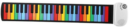 Baoblaze Roll-Up-Piano, 49 Tasten E-Piano-, tragbares Keyboard-Piano, Keyboard-Piano für Anfänger, Weiß