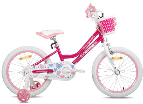 JOYSTAR Angel 14/16/18 Inch Kids Bike for 3-8 Years Old Girls,14/16/18 Inch Girls Bikes with Stabilisers and Basket,multiple colors