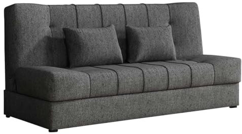 Mirjan24 Schlafsofa Sonik mit Bettkasten, Couch mit Schlaffunktion, 3 Sitzer Sofa, Bettsofa, Farbauswahl, Polstersofa, Schlafsofa, Couchgarnitur (Neve 90)