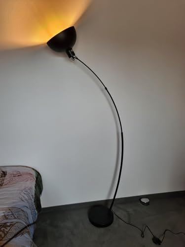 Osasy LED Bogenlampe Stehleuchte, 163cm Höhe, Led Stehlampe Schwarz Matt, Verstellbarer Lampenkopf, Moderne Standleuchte für Wohnzimmer (Schwarz-Gold)