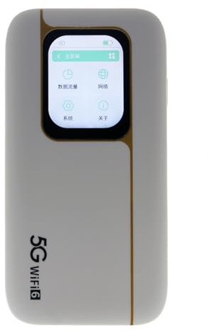 VBESTLIFE 5G Wifi6 Mobiler Hotspot, 5G 4G 3G -Netzwerk Tragbarer Mobiler Router mit SIM -Karten -Slot Unterstützt 16 Geräte für Reise, 2,4 GHz 5,8 GHz Dual Band, 7100mah