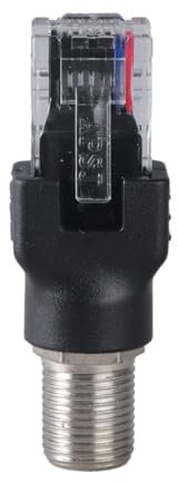 Hattba Adaptador de convertidor F a RJ45 hembra a RJ45 macho Ethernet coaxial, adaptadores coaxiales para probador de línea