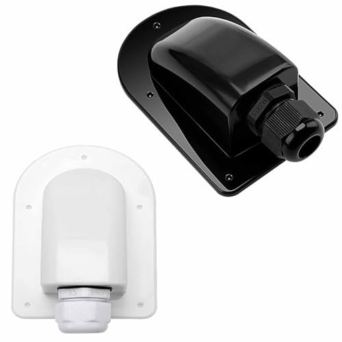 Lot de 2 passe-câbles solaires pour toiture, étanchéité IP68, ABS résistant aux UV, câble de 6 à 12 mm, pour camping-cars, caravanes, bateaux, noir et blanc