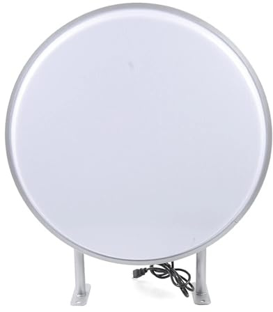 Leuchtkasten Lightbox,60cm LED Doppelseitige Runde Lichtbox Wasserdicht Light Box mit Acryl Lampenschirm,Lichtwerbung für Restaurants, Geschäfte, Unternehmen