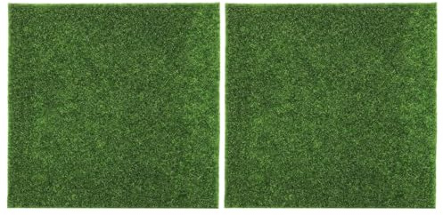 Gadpiparty 2 Stück 30x30cm Künstliches Gras mit Naturgetreuem PVC Material Miniatur Gartendekoration für Selbstgemacht Mikrolandschaften und Minihausprojekte