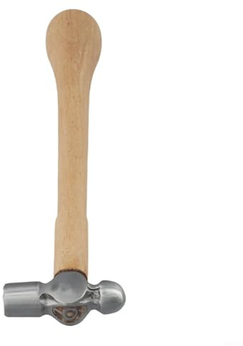 CYRENT Hammer mit Holzgriff für Schmuckherstellung, Metallbearbeitung und Haushalt, geeignet für Silberschmiede, Goldschmiede und Juweliere (A)