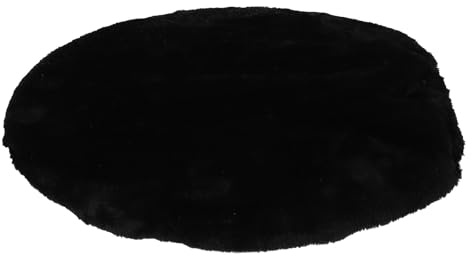 DOITOOL Housse de Couvercle de Toilette en Polyester Noir, Protège-abattant Souple et Confortable, Ajustement pour Salle de Bain Minimaliste et Élégante