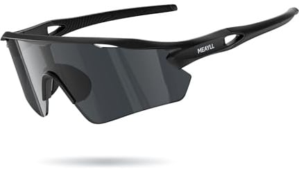 Meayll Fahrradbrille Herren Laufbrille Damen | UV400 Schnelle Brille Schutzbrille, Sonnenbrille TR90 Frame mit Verstellbaren Nasenflügel MTB Sportbrille Sunglasses für Fahrrad Angeln Ebike Laufen