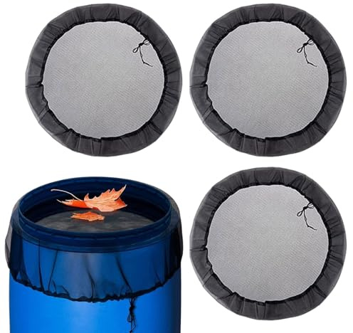 Rain Barrel Net Cover - 31.5 in Mesh Cover | Protective Net, 4 Pieces Water Buckets Screen With Drawstring | Dustproof Rain Barrels for Yard Outdoor Porches Lawns Gardens
