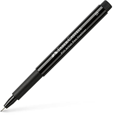 FABER-CASTELL 167199 - Tuschestift Pitt artist pen, Strichstärke S, Farbe 199, schwarz