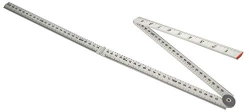 Faithfull FAIRULEFOLDW 1m/ 39-inch Folding Rule ABS Plastic - White
