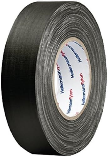 HellermannTyton 712-00504 HelaTape Tex Gewebeband schwarz 50m x 19mm Gummi 1 Stück
